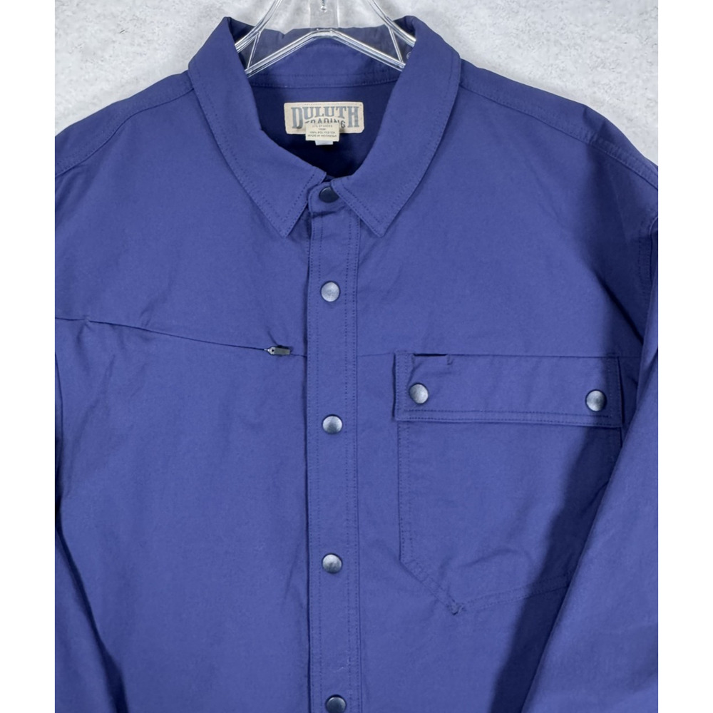 Duluth Trading Company  Flexpedition‎ Long Sleeve Shirt Jacket Men's XXL Blue